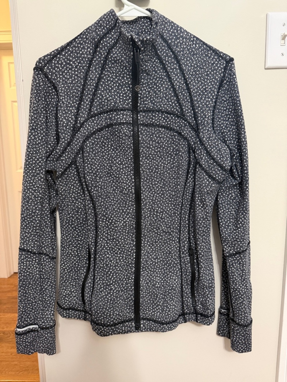 lululemon athletica Black and White Speckled Full-Zip Jacket